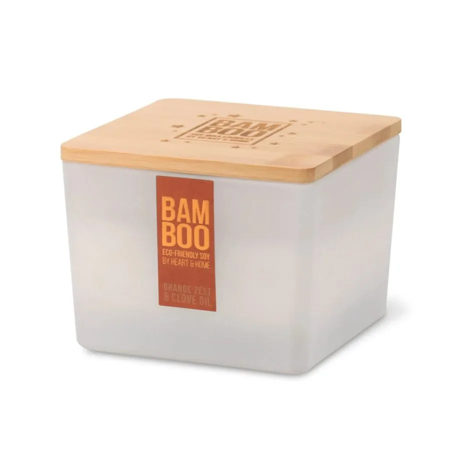 Orange Zest & Clove Oil - Bamboo Centrepiece Candle