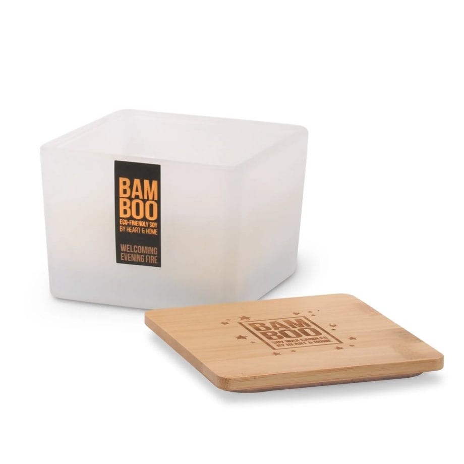Welcoming Evening Fire - Bamboo Centrepiece Candle