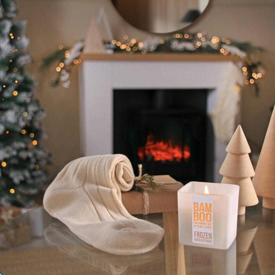Bamboo Small Candle & Socks - Gift Set