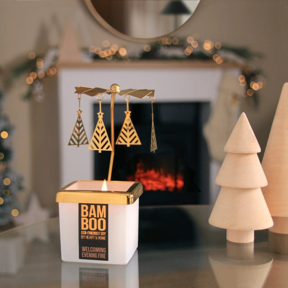Bamboo Small Candle & Carousel - Gift Set