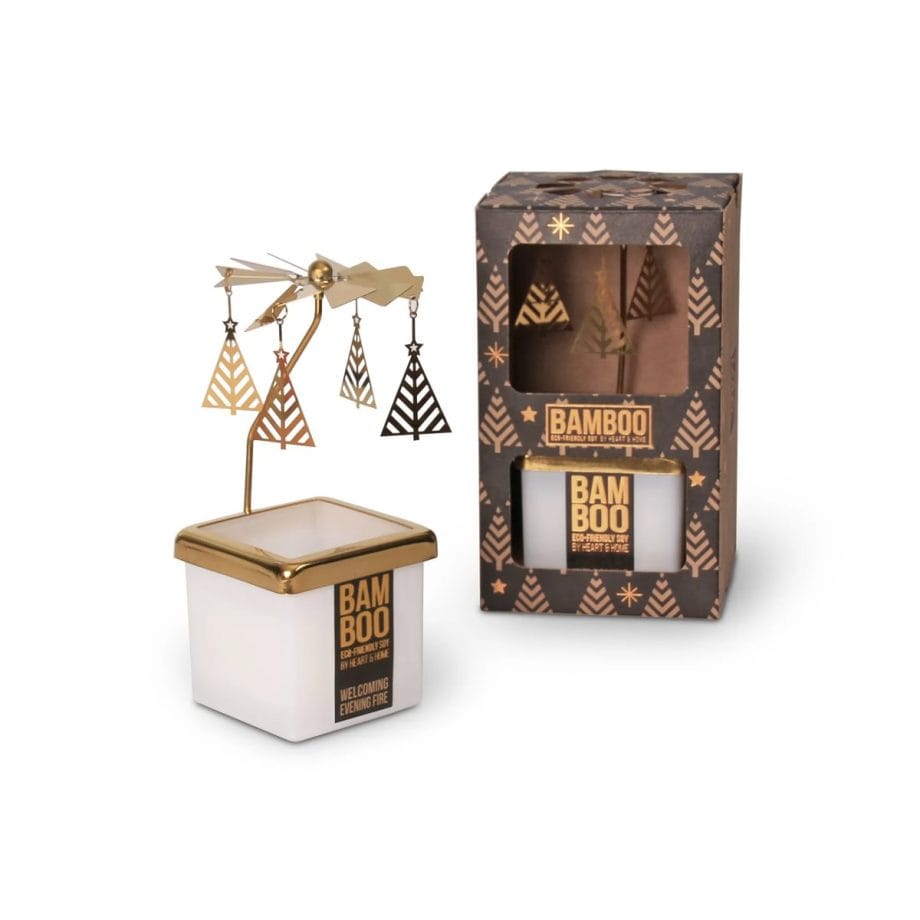 Bamboo Small Candle & Carousel - Gift Set