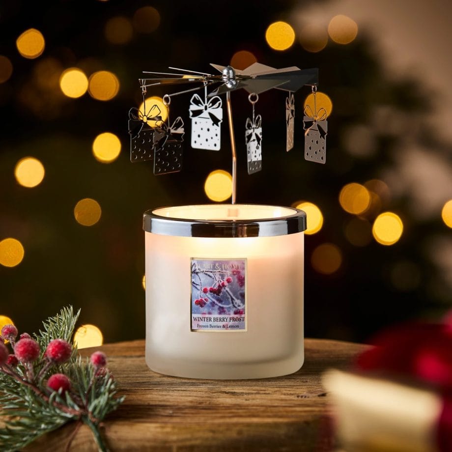 Winter Berry Frost Twin Wick & Carousel - Gift Set