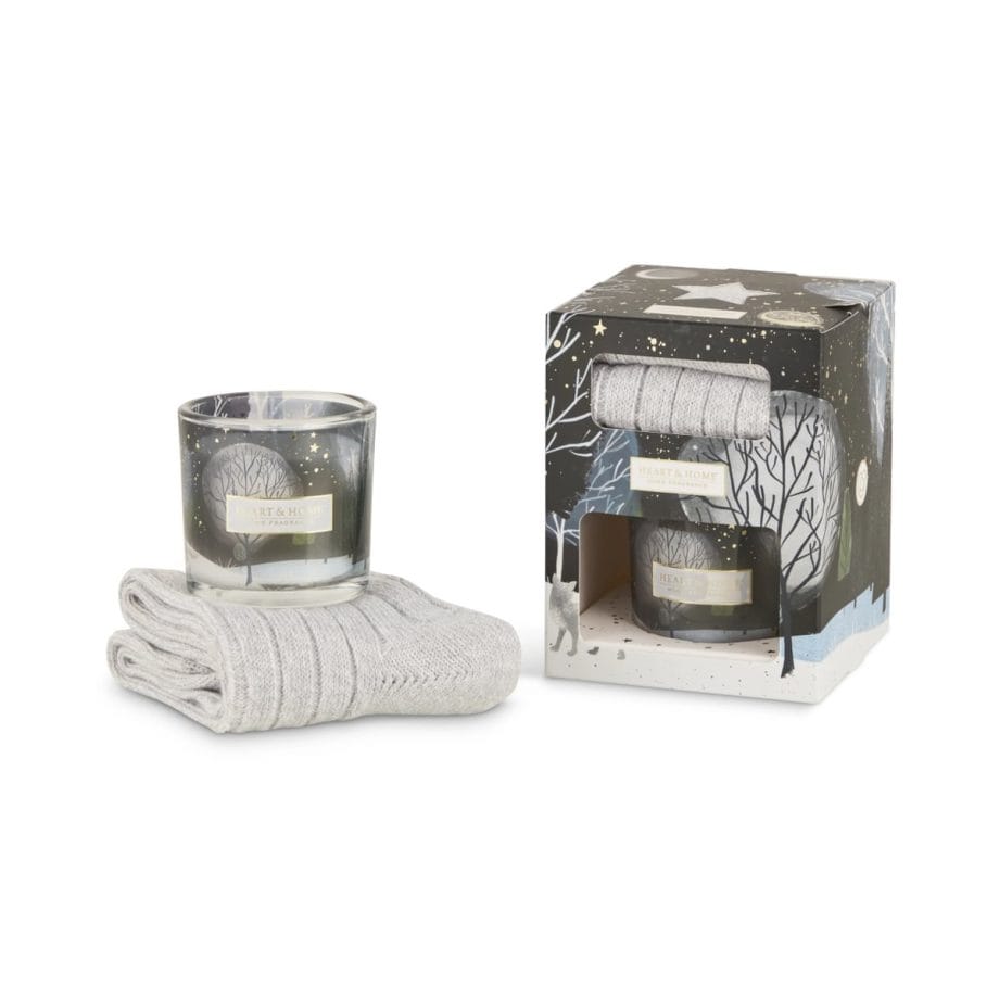 Candle & Socks - Gift Set