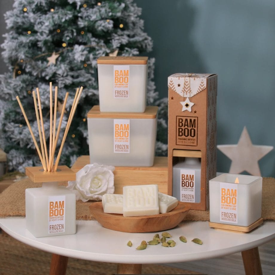 Frozen Woodland Walk - Bamboo Centrepiece Candle