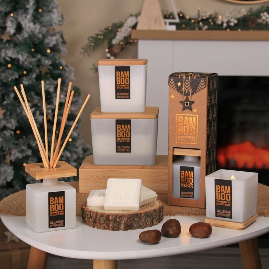 Welcoming Evening Fire - Bamboo Large Candle