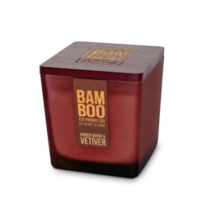 Amber Wood & Vetiver - Bamboo Large Jar Candle