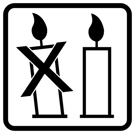 Place candles in an upright position
